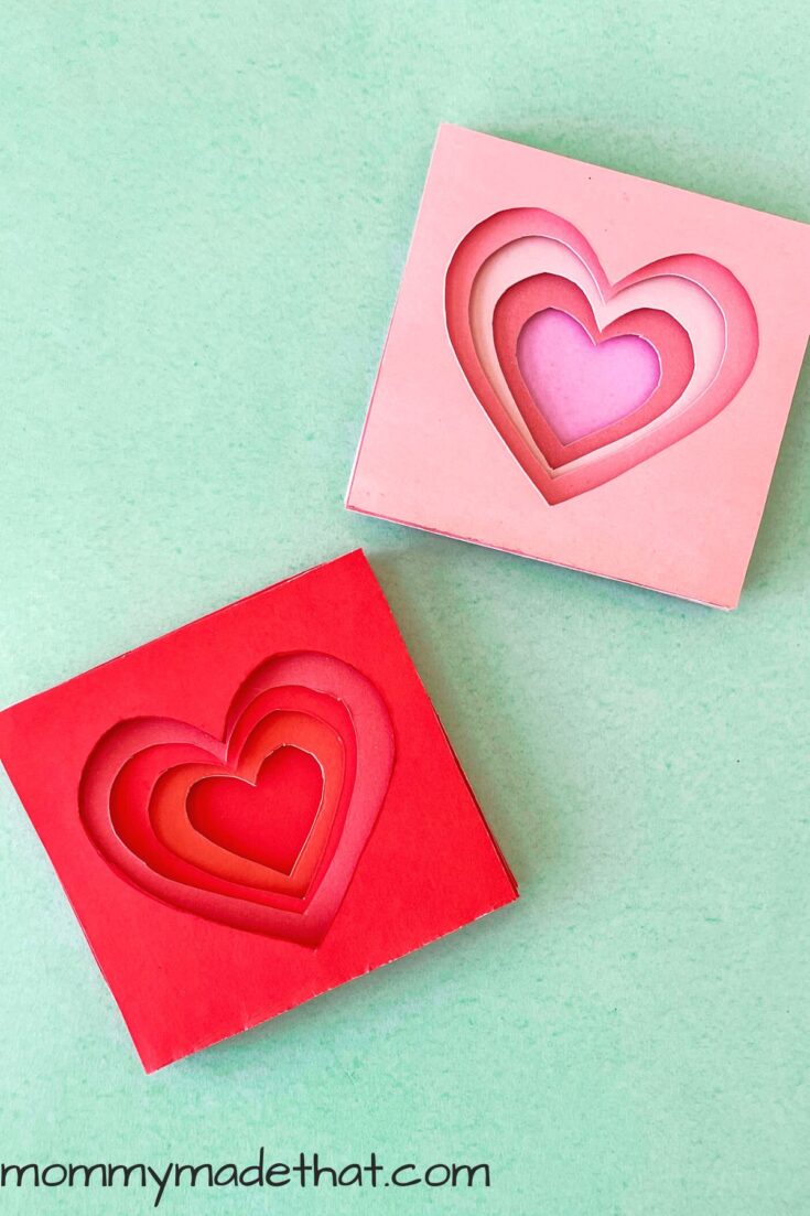 3D paper heart craft