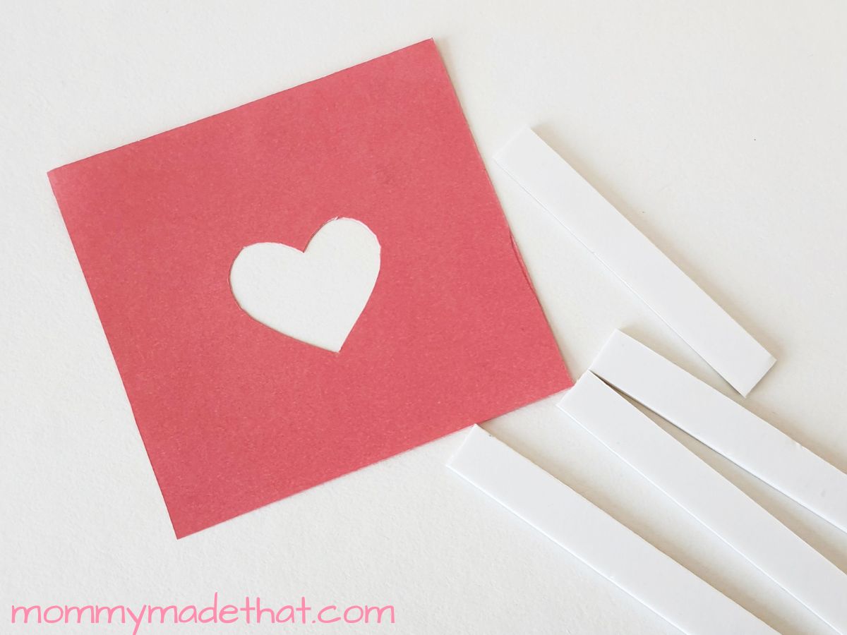 3D paper heart craft