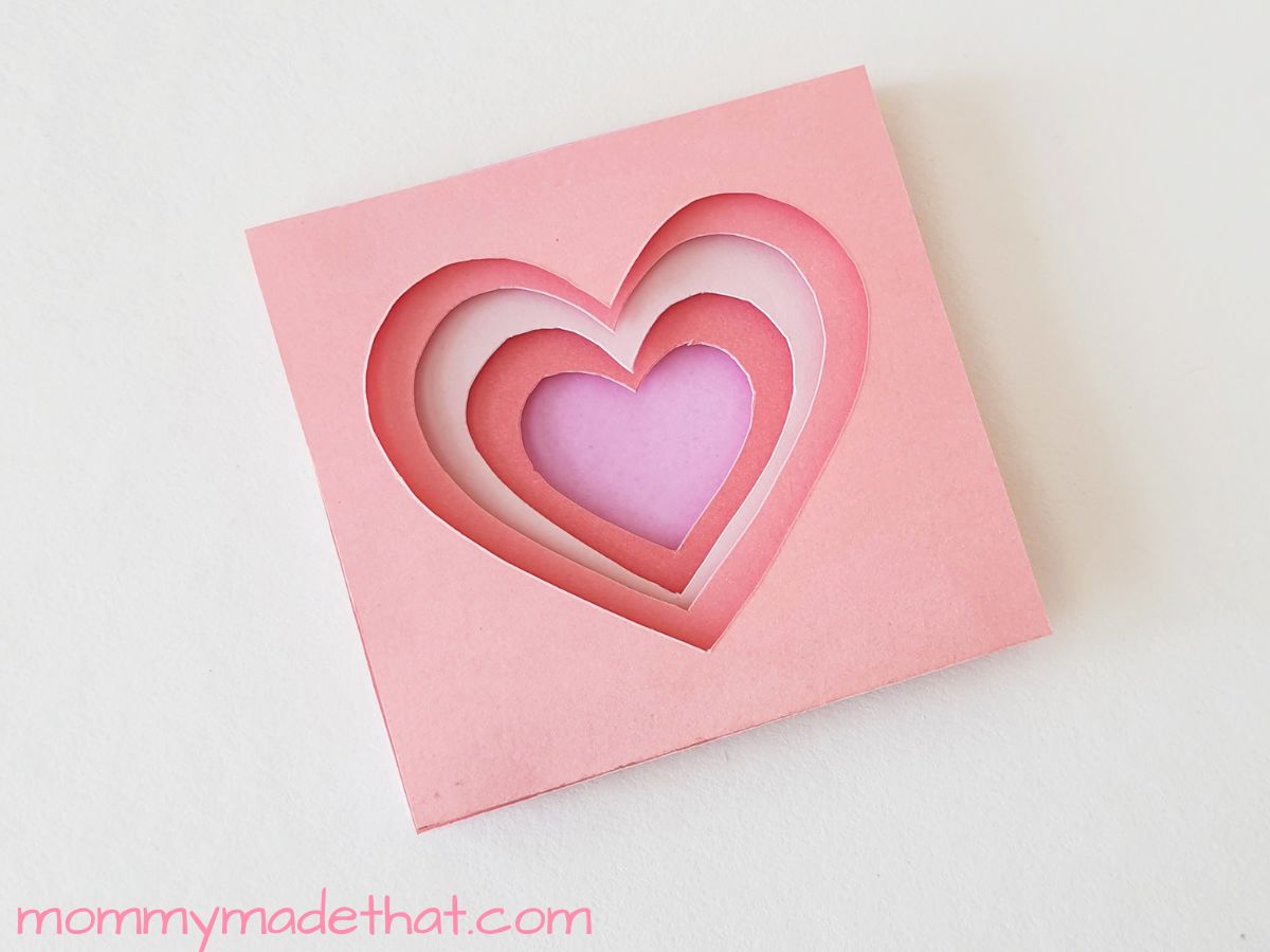 3D paper heart craft