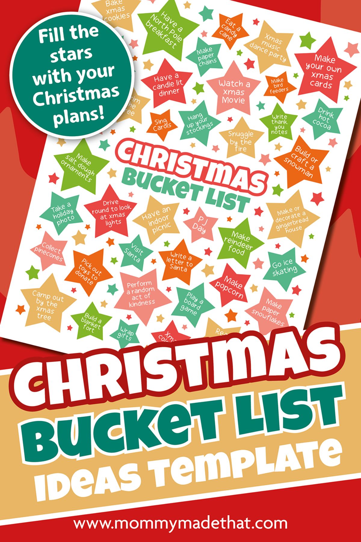 Christmas bucket list printable