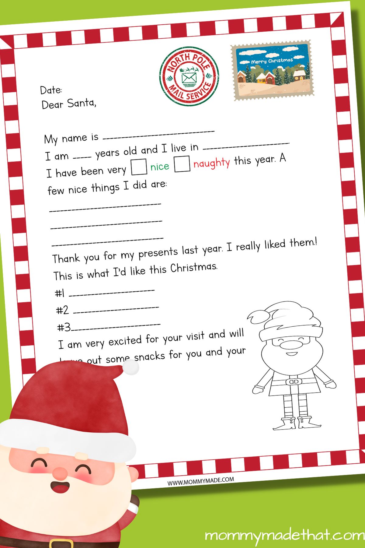Printable Santa letter