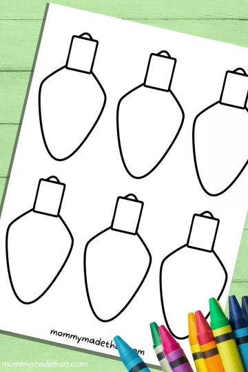 Cute Christmas Light Templates (Free Printable!)