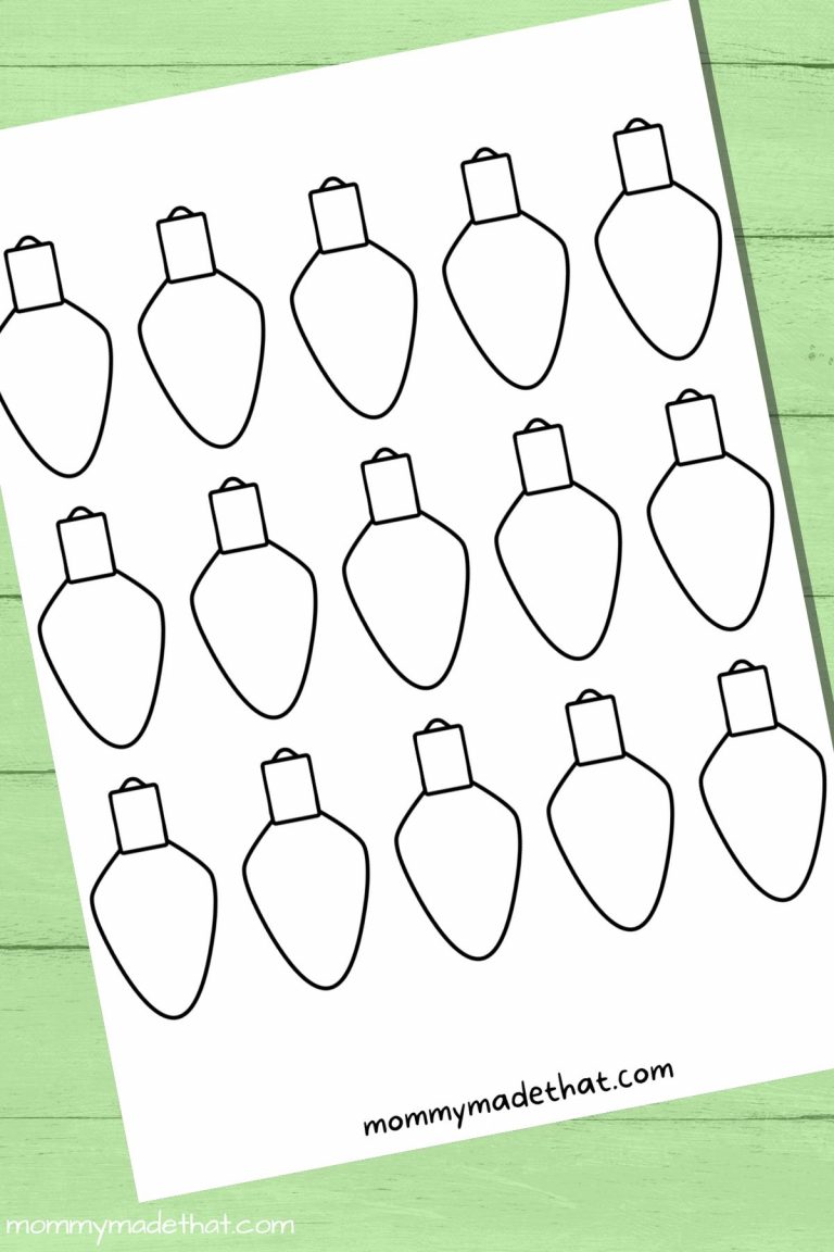 Cute Christmas Light Templates (Free Printable!)