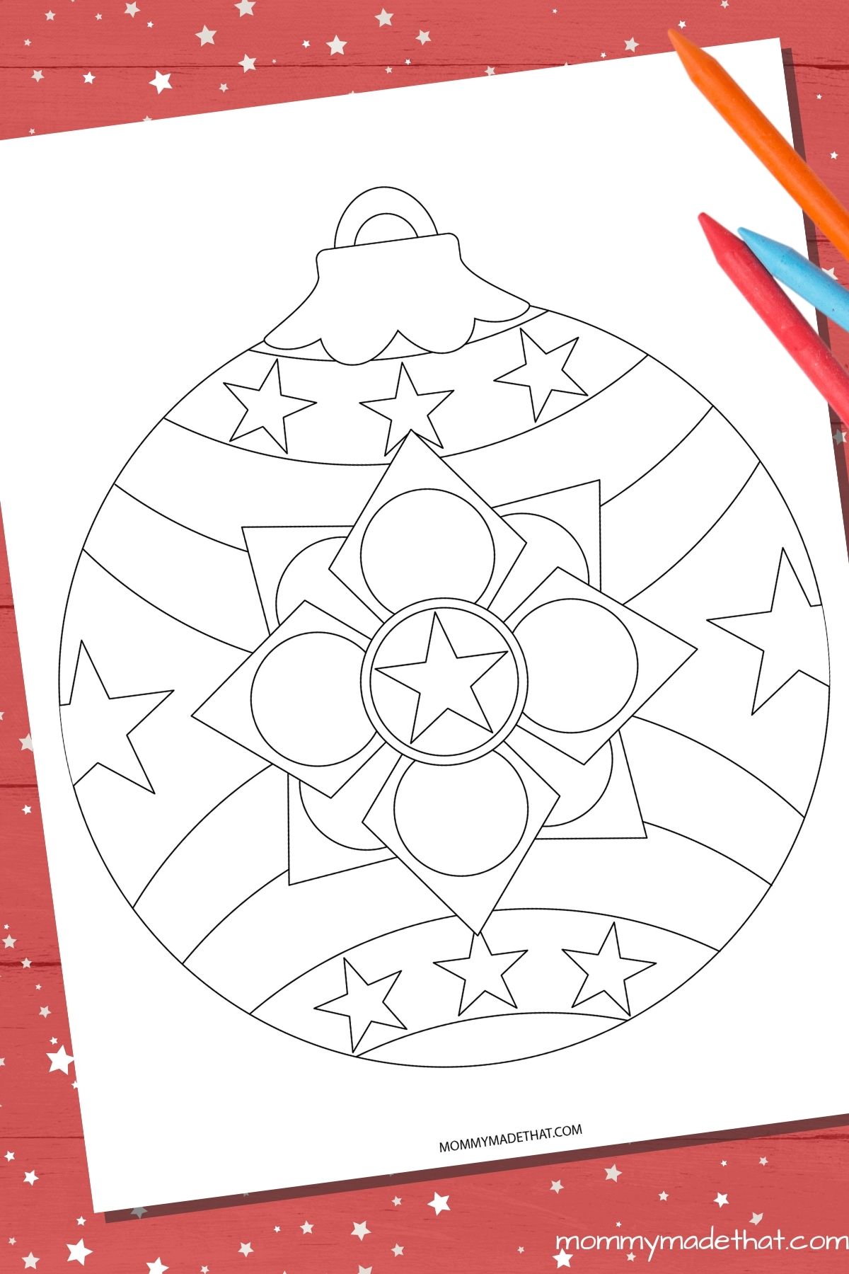 Christmas ornament coloring page