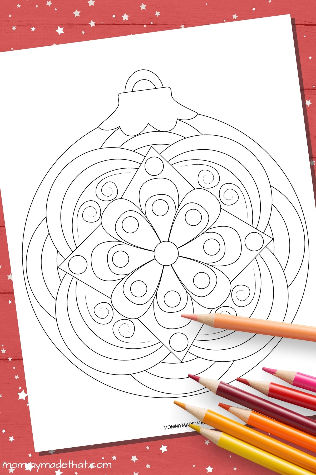 Free Christmas ornament coloring pages