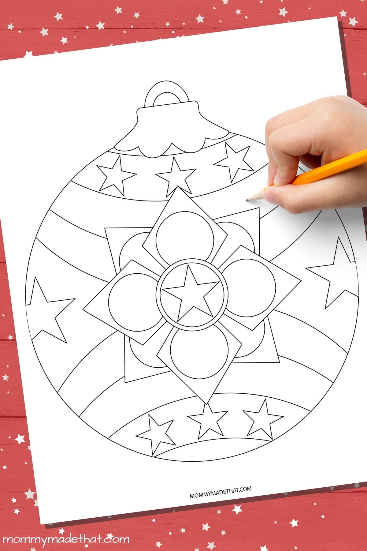 Christmas ornament coloring pages for kids