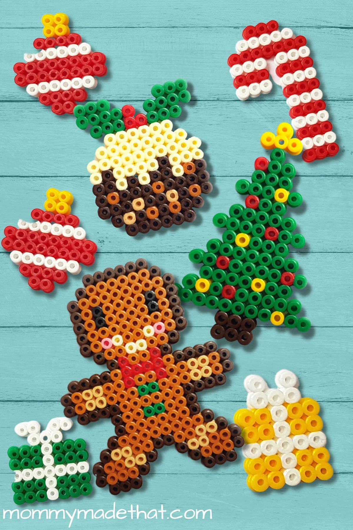 Cute Christmas Perler Bead Patterns (Free Printable!)