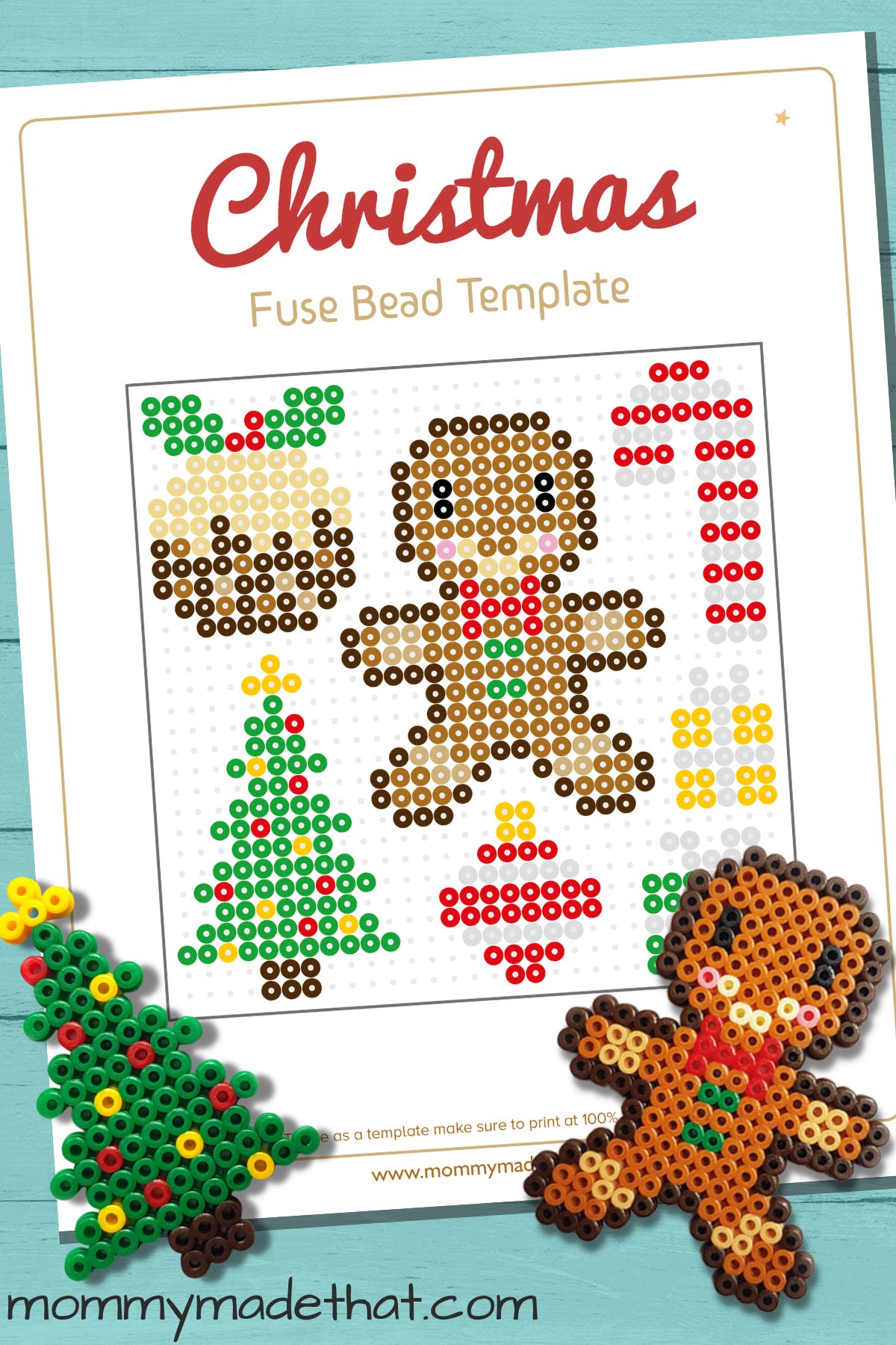 Santa Perler Beads (Free Christmas Patterns!) - DIY Candy