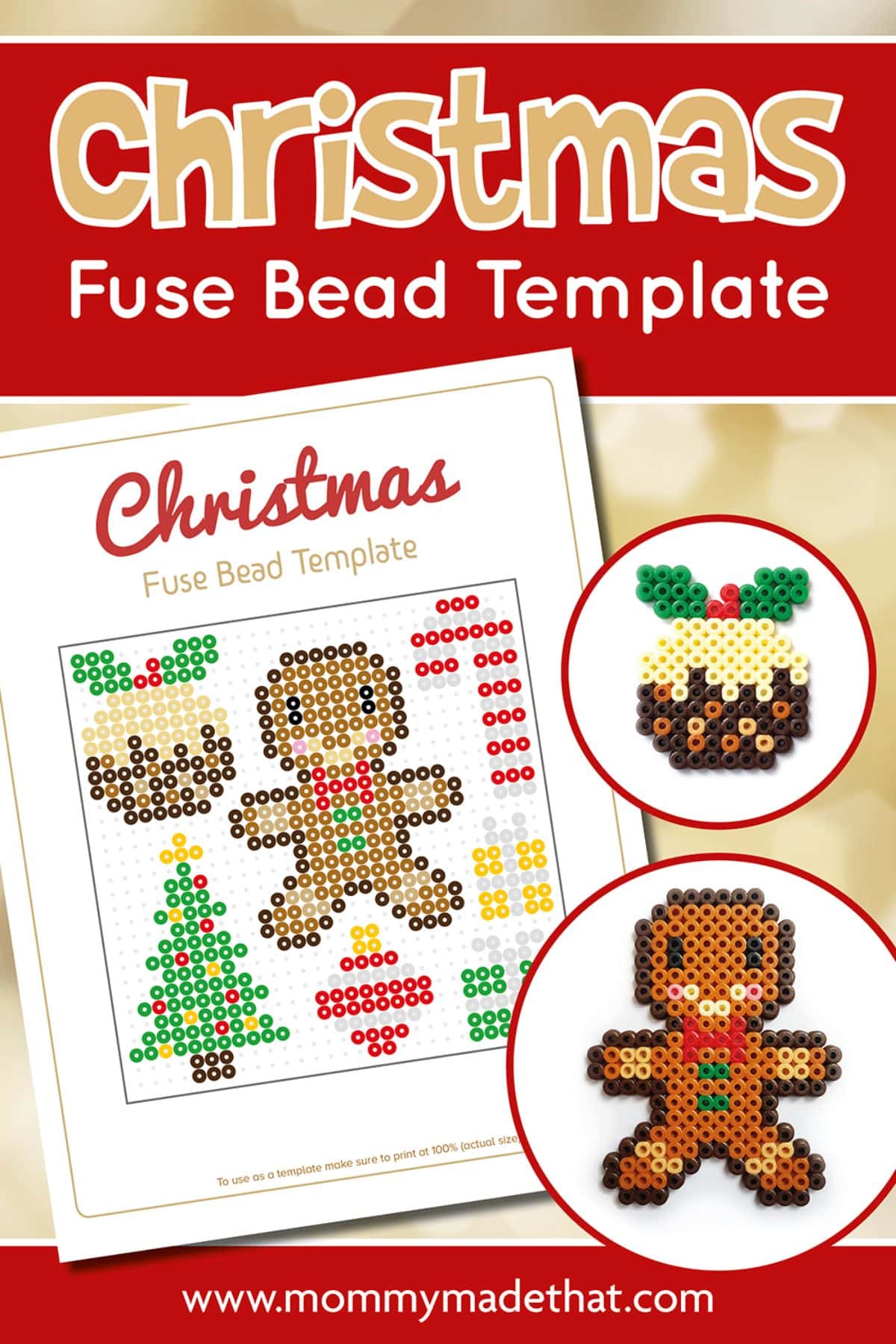 Santa Perler Beads (Free Christmas Patterns!) - DIY Candy