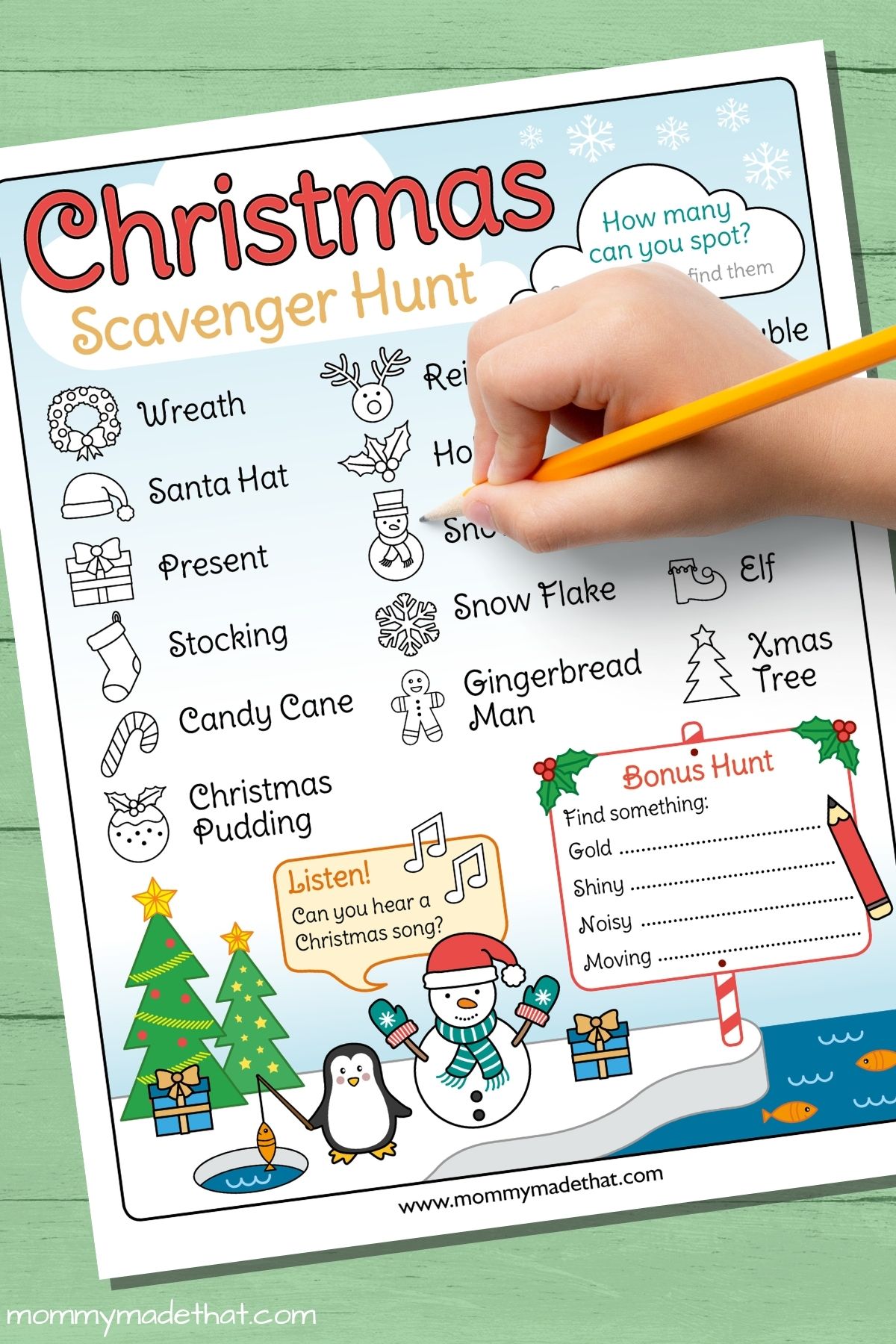 Free Christmas Scavenger Hunt Printable