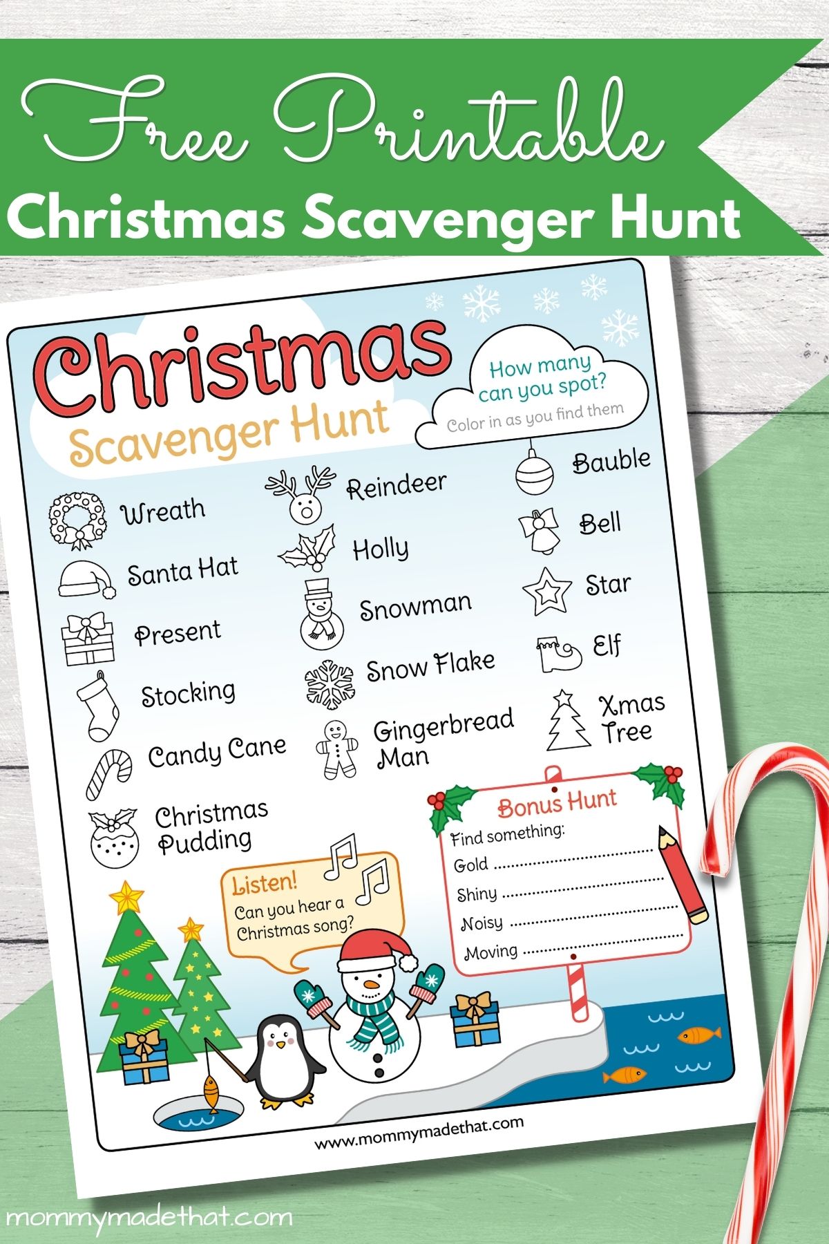 Christmas Scavenger Hunt Printable