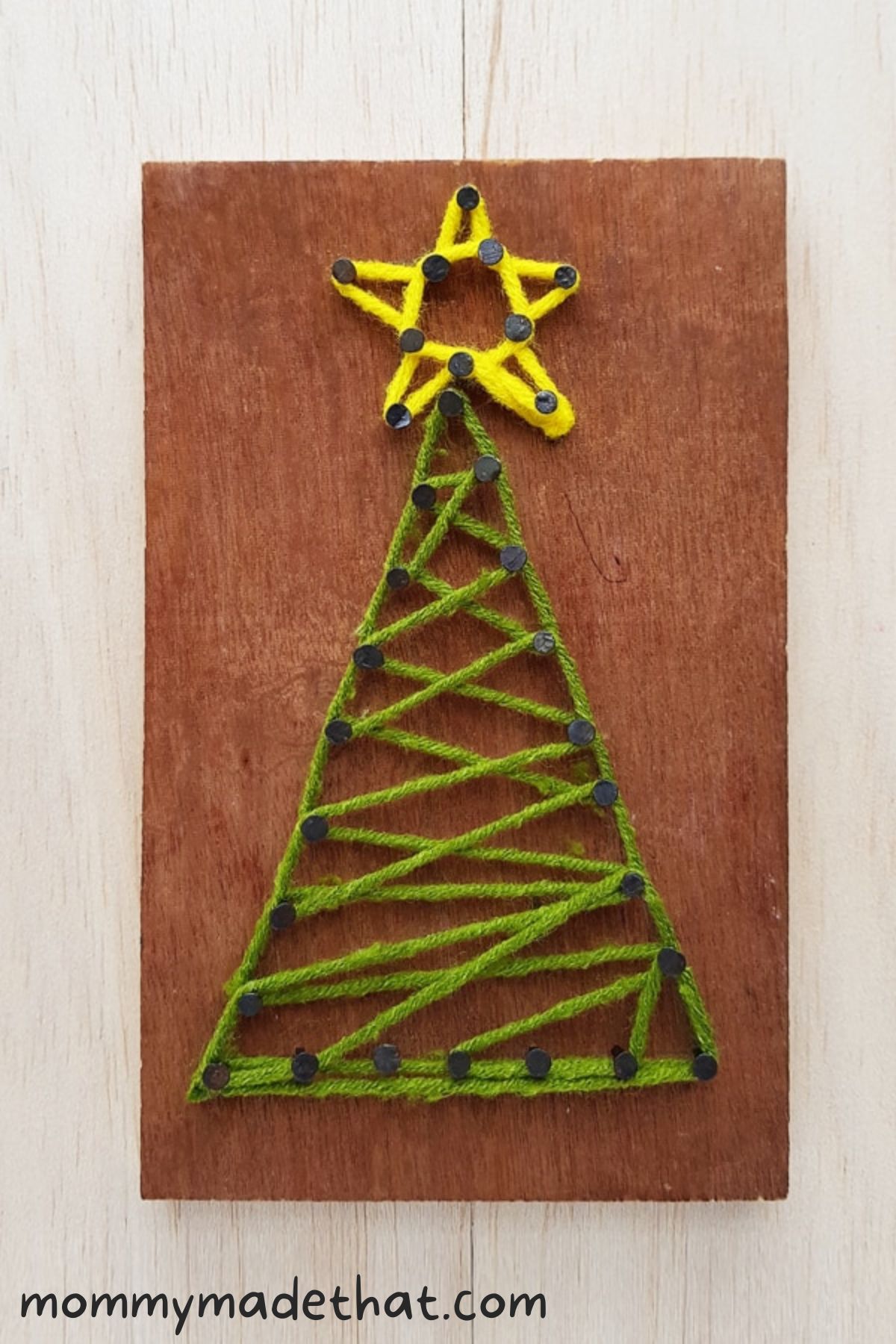 Christmas tree string art