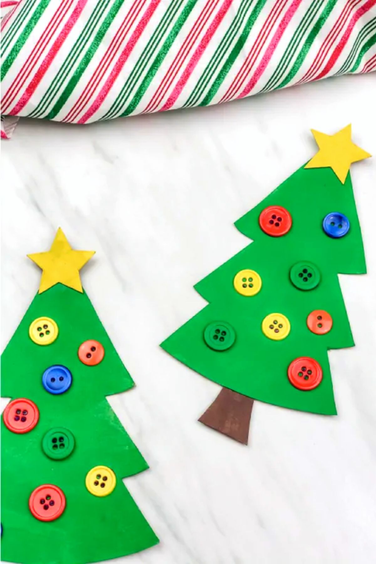 Recycled christmas tree craft