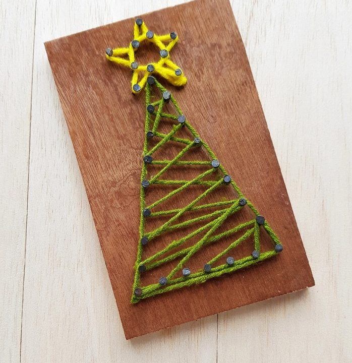 Christmas string art tree with star