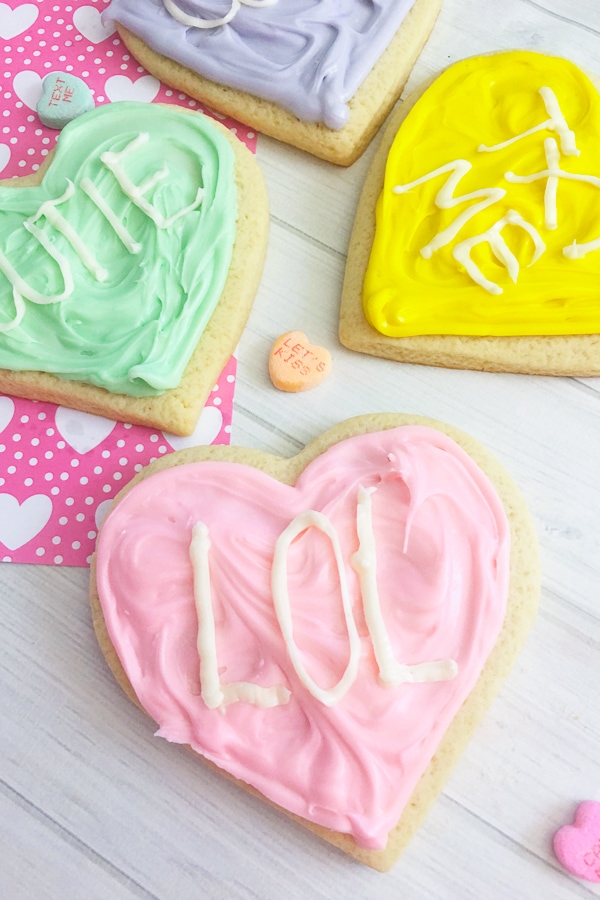 DIY conversation heart cookie recipe
