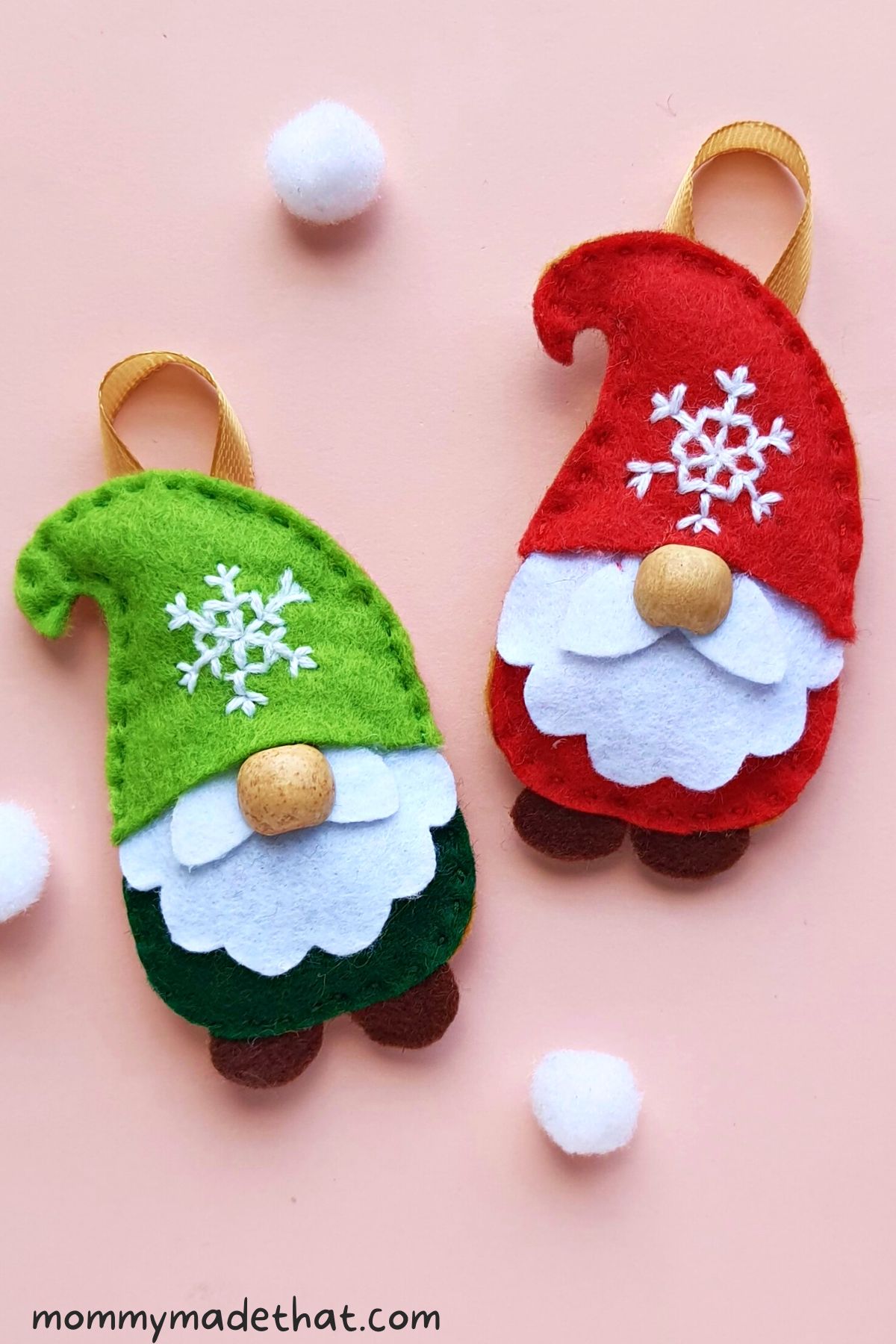 DIY Gnome Ornaments (Grab the Free Pattern!)