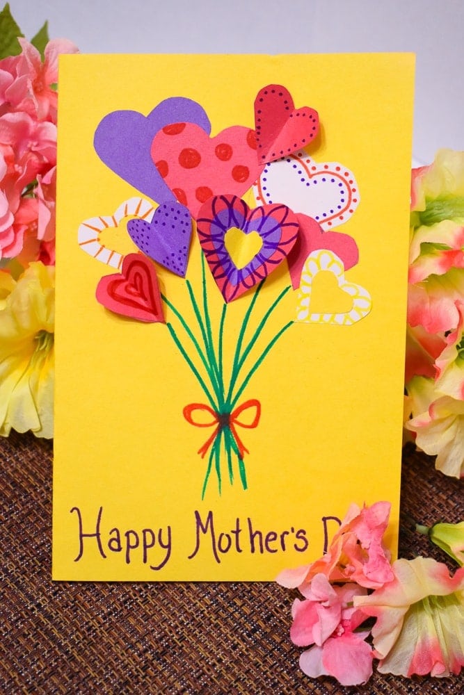 DIY Flower Bouquet Mother’s Day Card