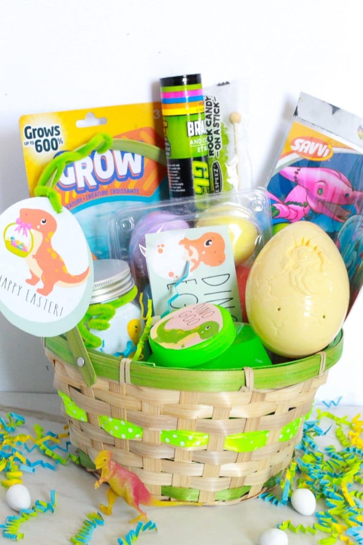 printable dinosaur easter basket 