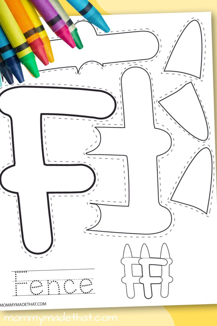 F is for Fence Craft: Free Printable Letter F Craft