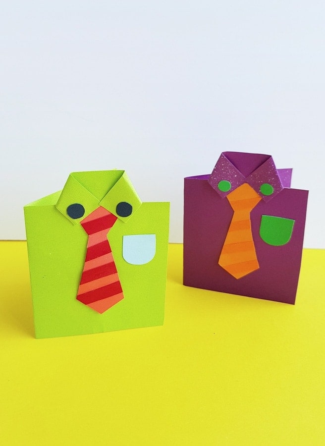 Cute fathers day shirt cards tutorial