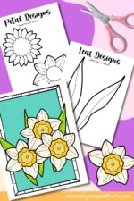 Georgia O'Keeffe Flower Craft Art Project (Free printables)
