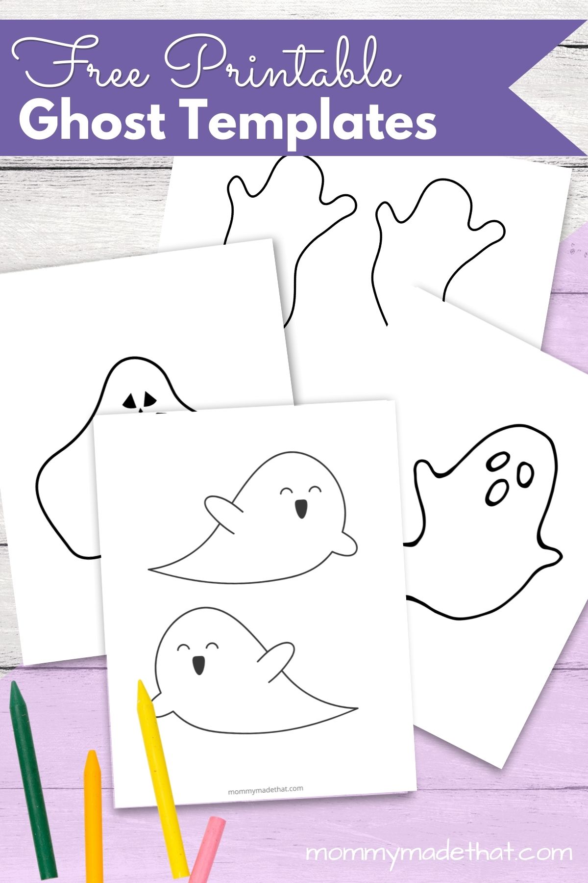 Free Printable Ghost Template (Lots to grab!)