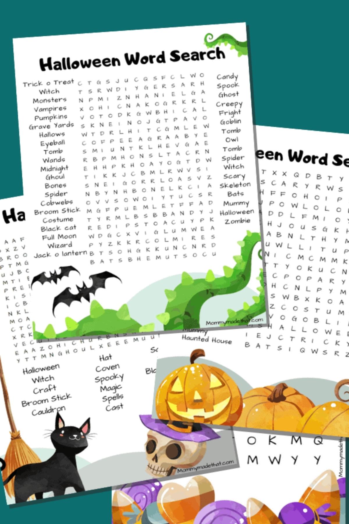 printable halloween games