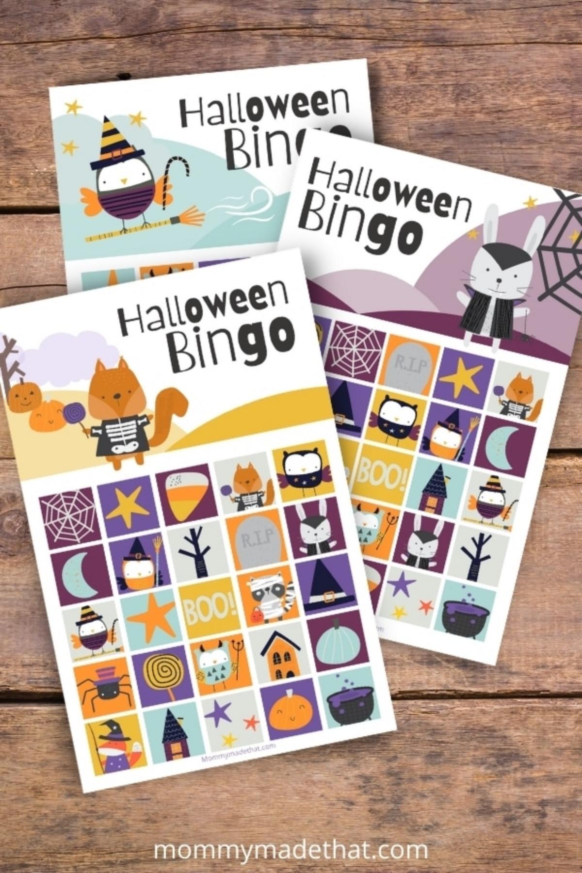 printable halloween games bingo