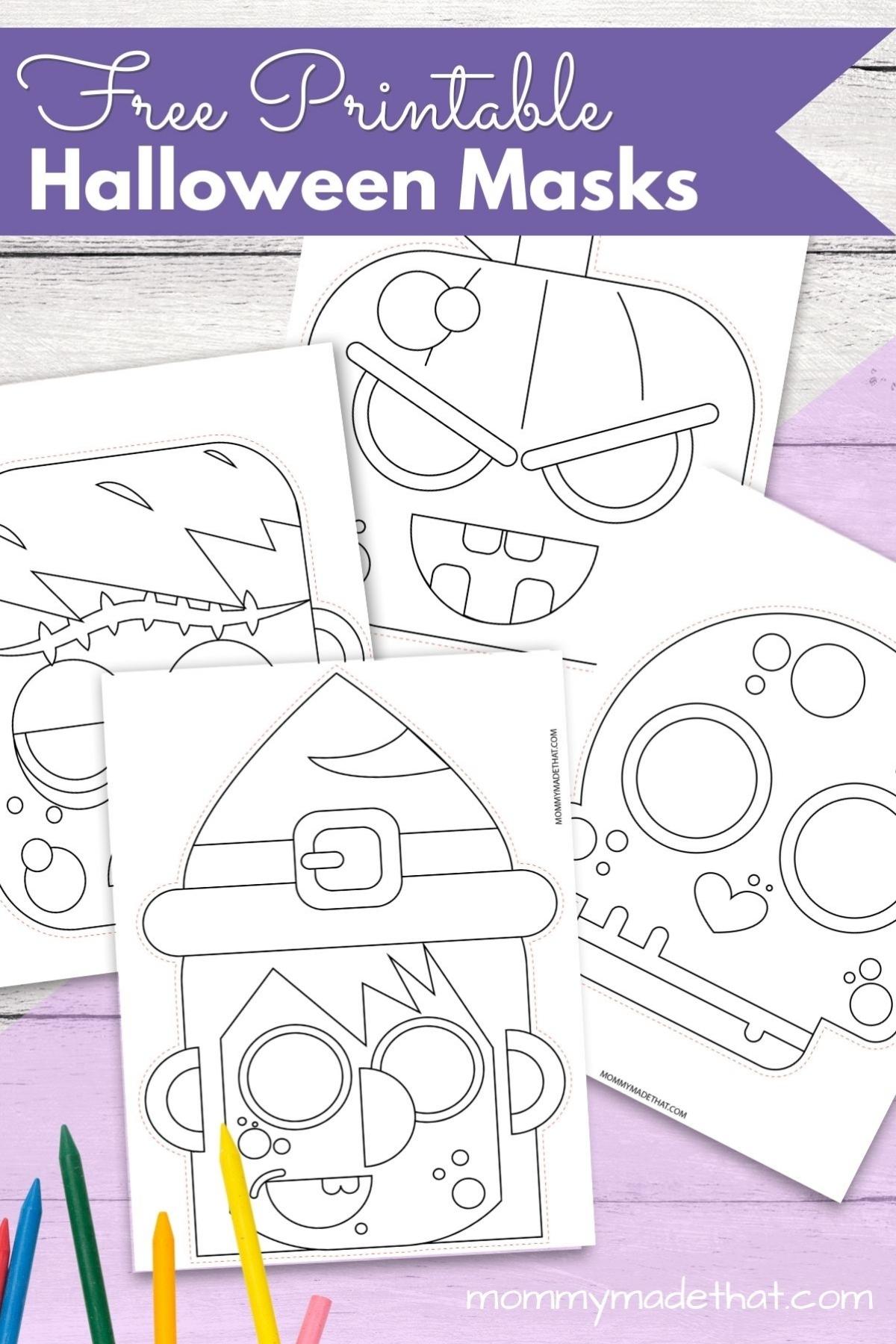 printable halloween coloring masks