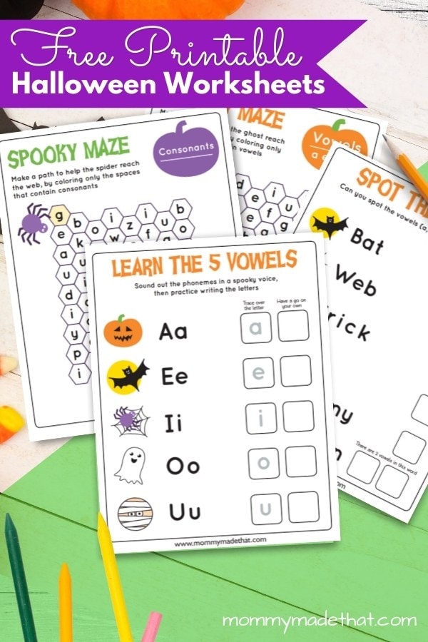 Free Halloween Worksheets for Kids