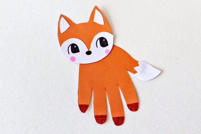 Handprint Fox Craft (Free Printable Template)