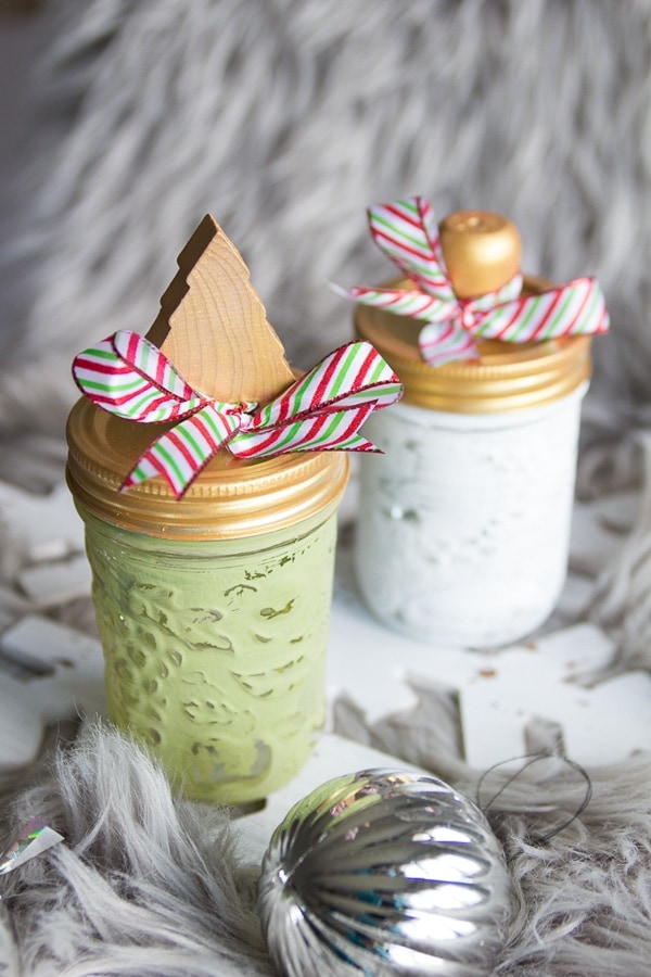 how to paint mason jars for christmas gifts tutorial