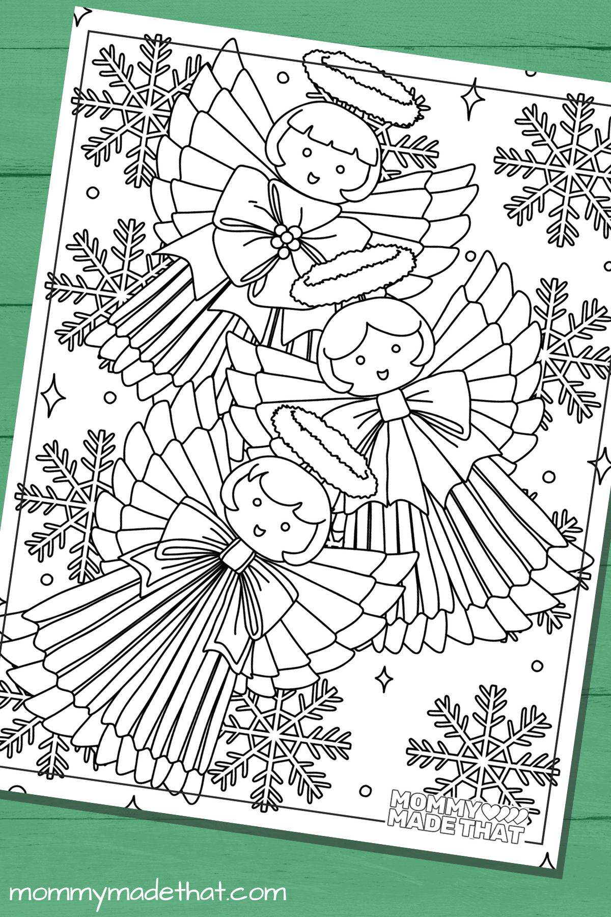 Christmas angel coloring page