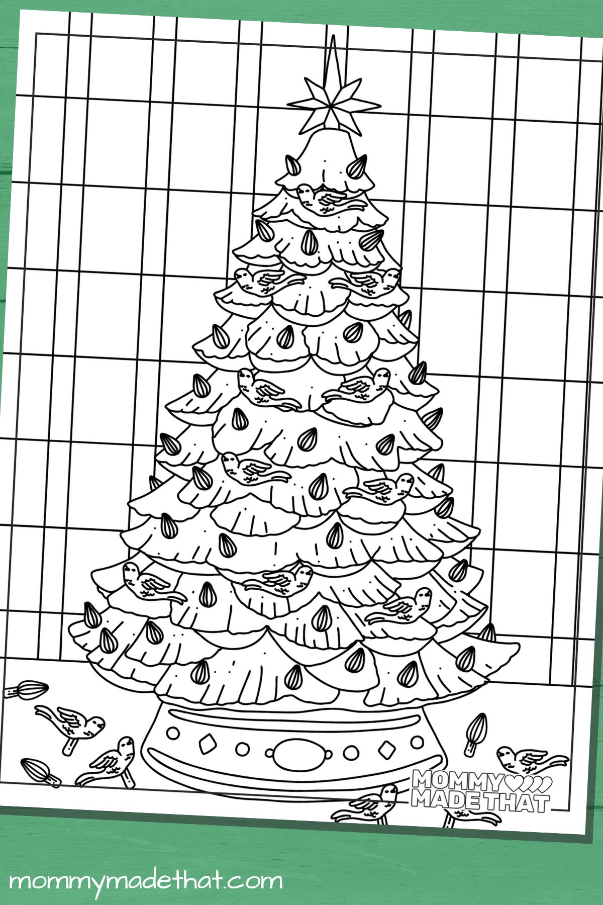 Old fashioned Christmas coloring page