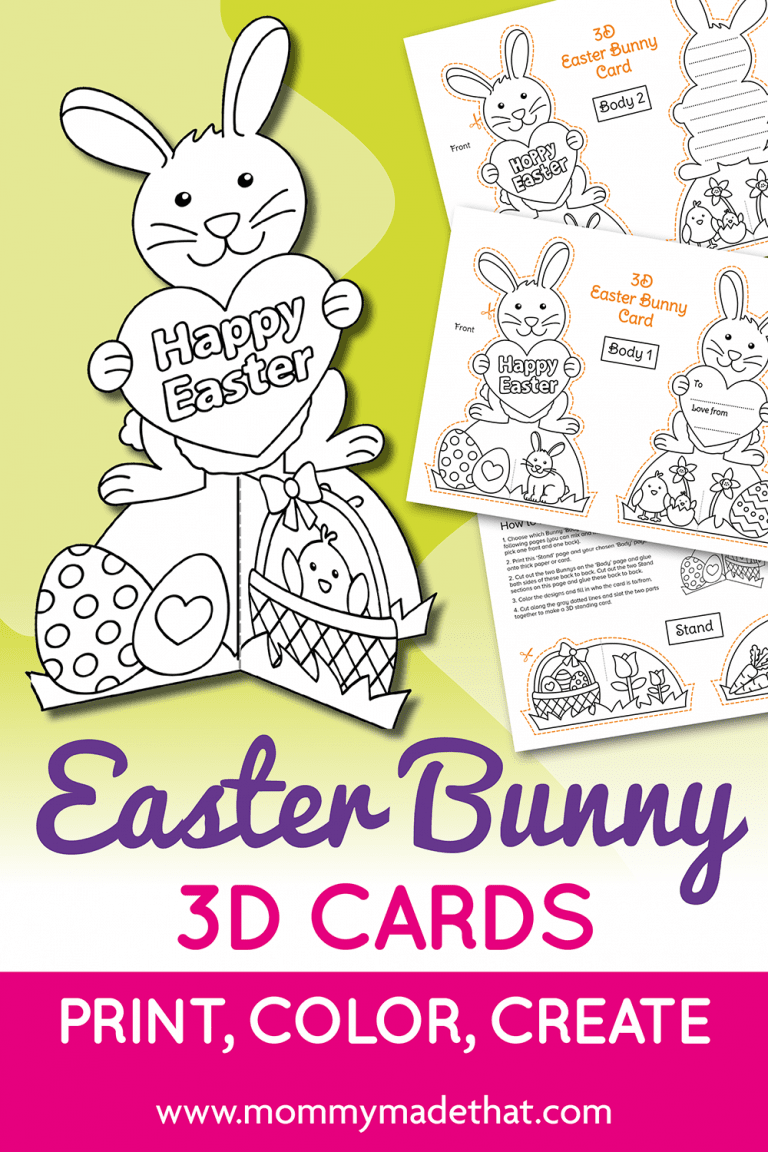 Cute Easter Bunny Cards (Free Printables!)