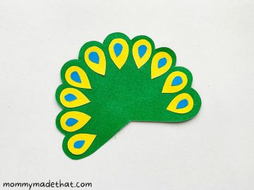 Peacock Bookmark Craft (With Free Printable Template)