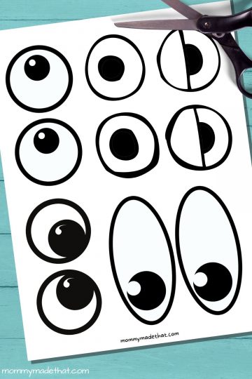 Free Printable Googly Eyes (Tons of Sizes )