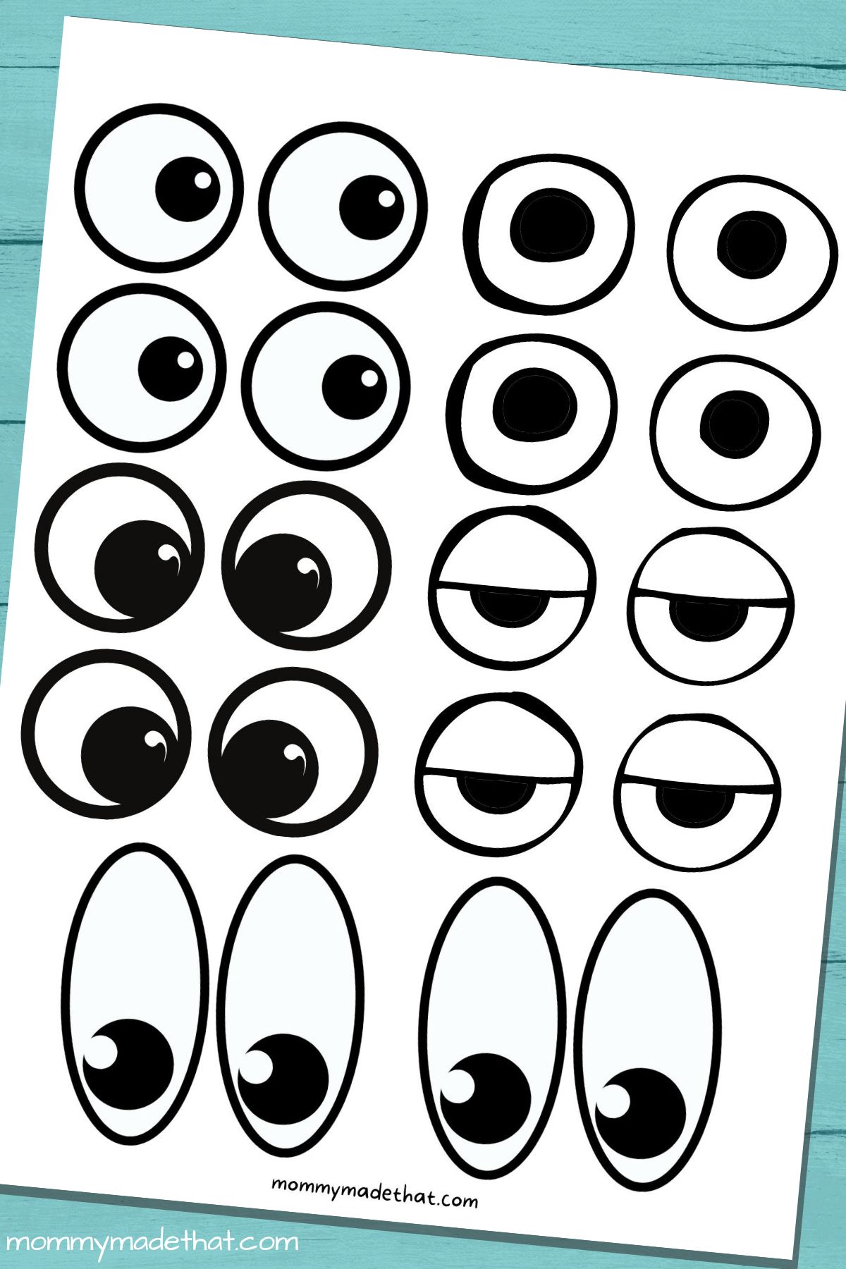 large printable eye template