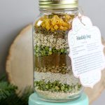 Dry soup in a jar gift