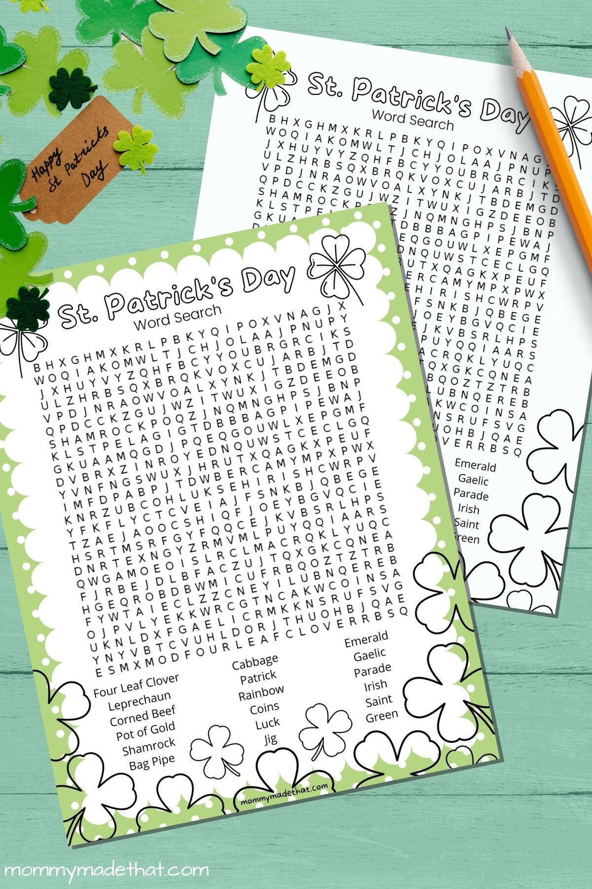 hard st patricks day word search puzzles for adults