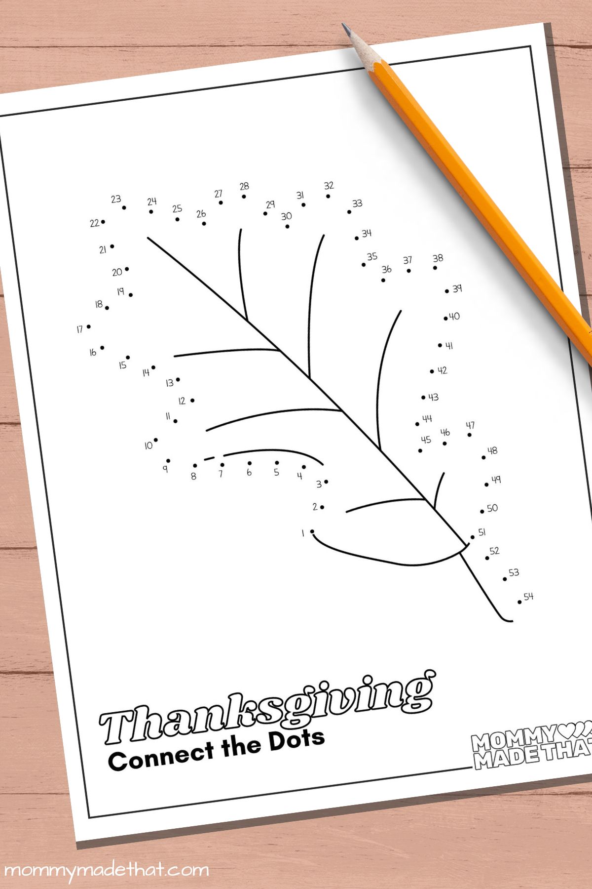 Thanksgiving dot to dot worksheets