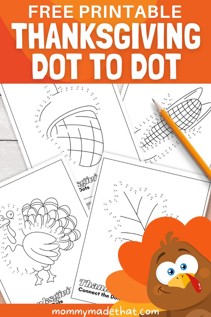 Free printable Thanksgiving dot to dot