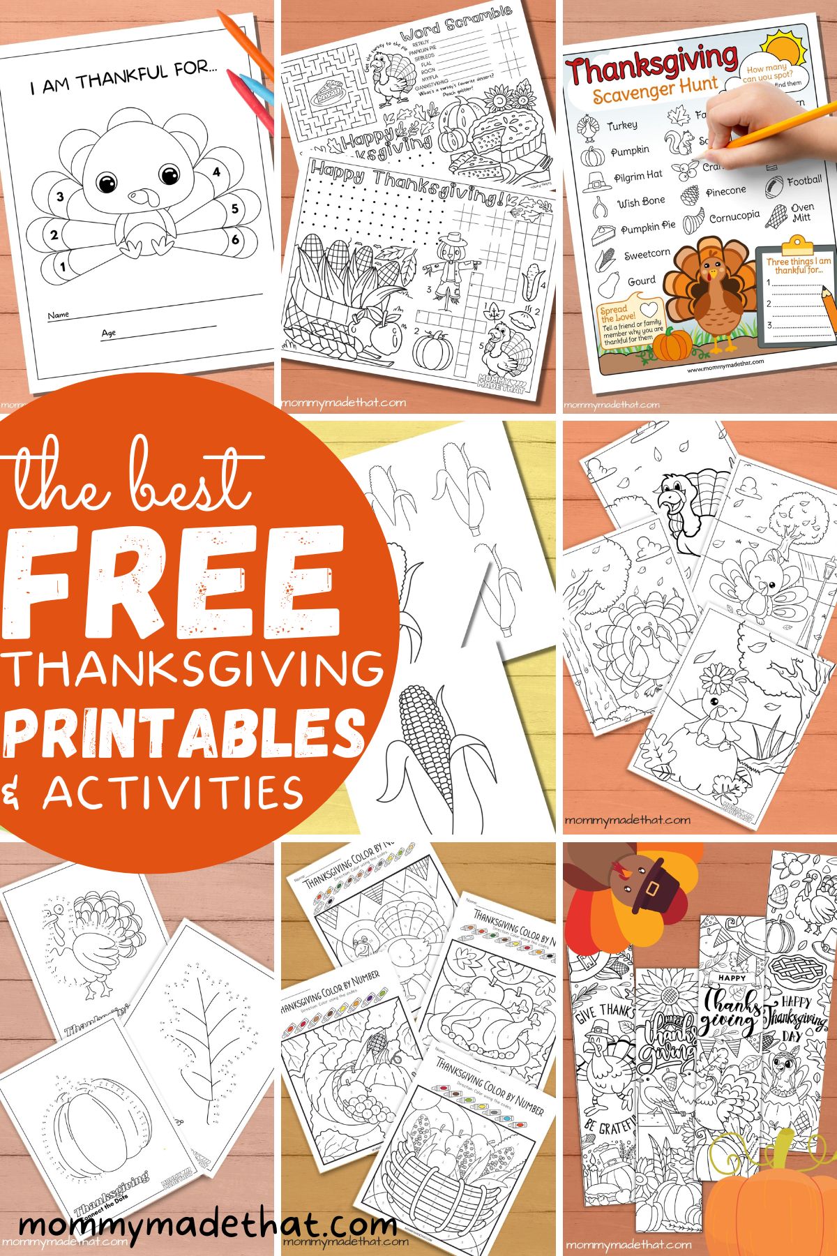 Awesome and Free Thanksgiving Printables (Kids LOVE these!)