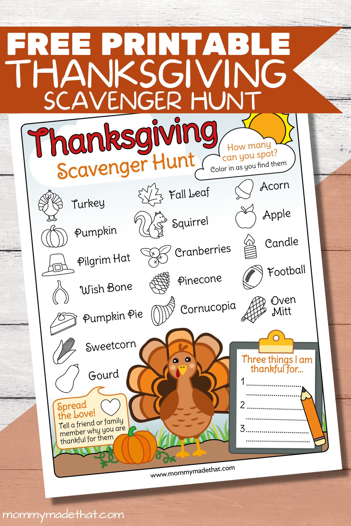 Thanksgiving scavenger hunt