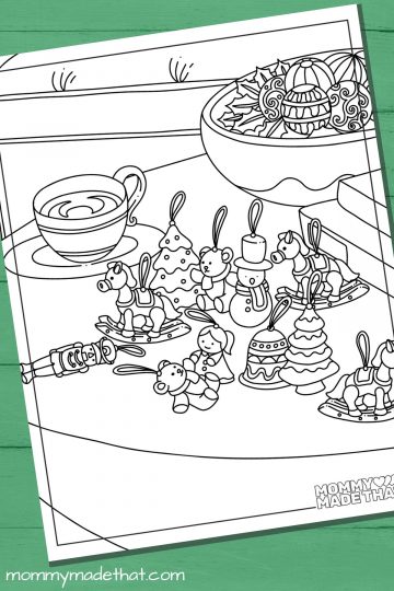 Old Fashioned Christmas Coloring Pages (A Vintage Christmas!)