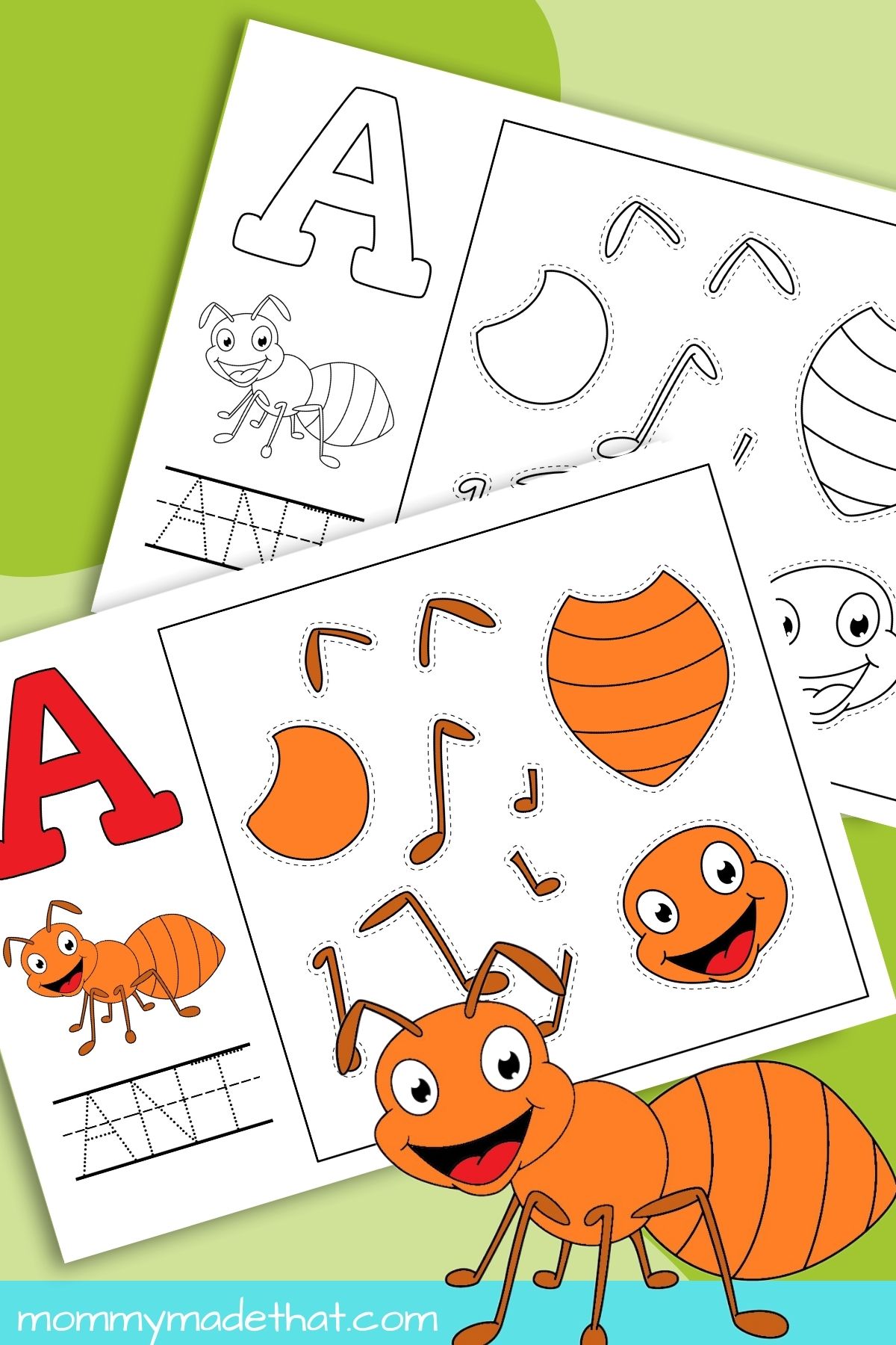 Letter A is for Ant Craft (Cute Free Printable Letter A Craft)