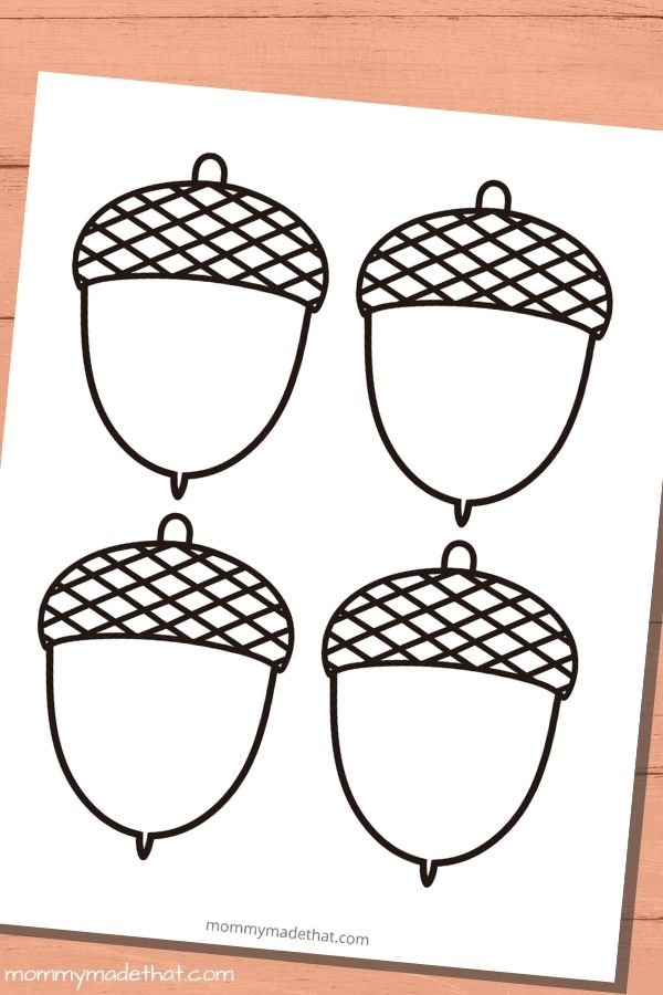 Printable Acorn Leaf Template