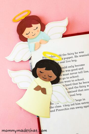 Angel Bookmark Craft (Free Printable Template)