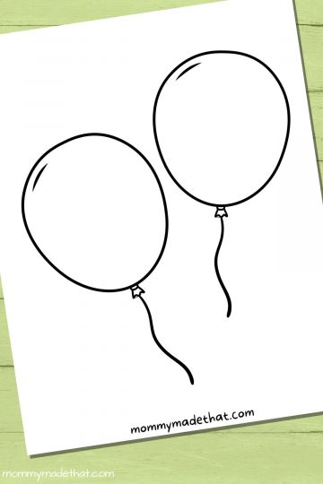 Free Printable Balloon Templates (Different Sizes!!)