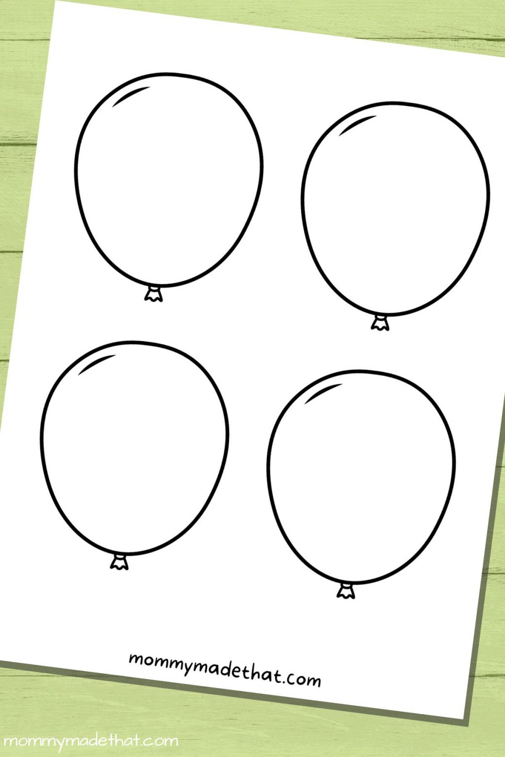 Free Printable Balloon Templates (Different Sizes!!)